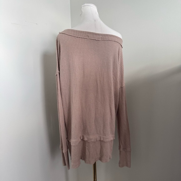 Free People ‘Sunset Thermal’ Waffle Knit Top S - Picture 6 of 7